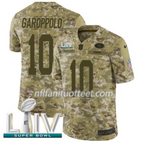 Miesten San Francisco 49ers NFL Pelipaita Jimmy Garoppolo 10 Nike 2018 Salute To Service 2020 Super Bowl LIV